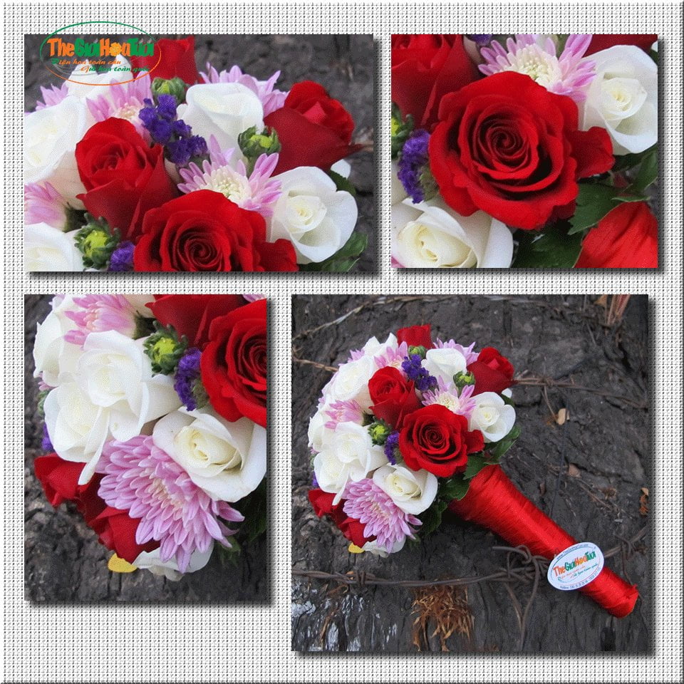 Bó hoa cầm tay cô dâu