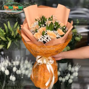 Bó hoa hồng rực rỡ - Sắc Cam